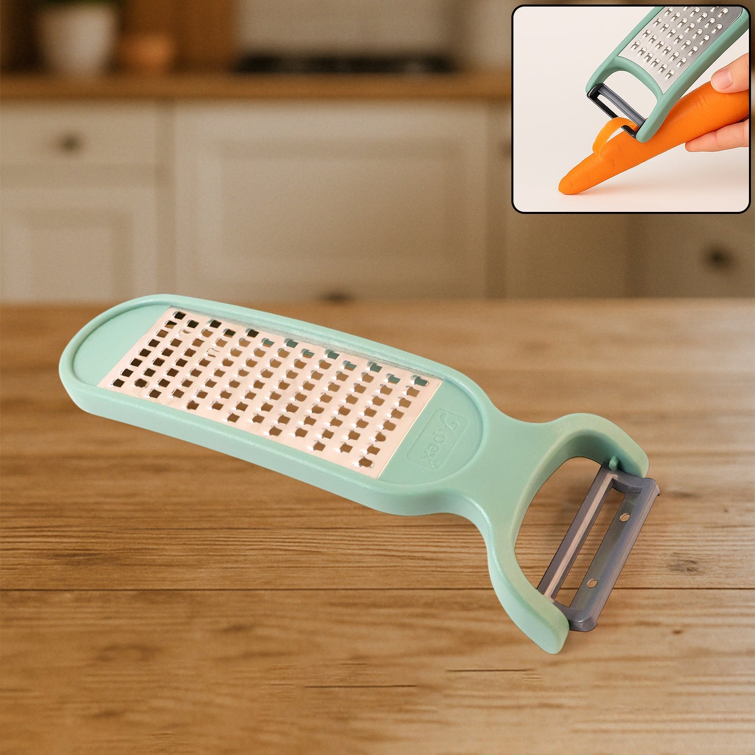 Compact Dual-Use Vegetable Peeler & Grater Compact Dual-Use Vegetable Peeler & Grater